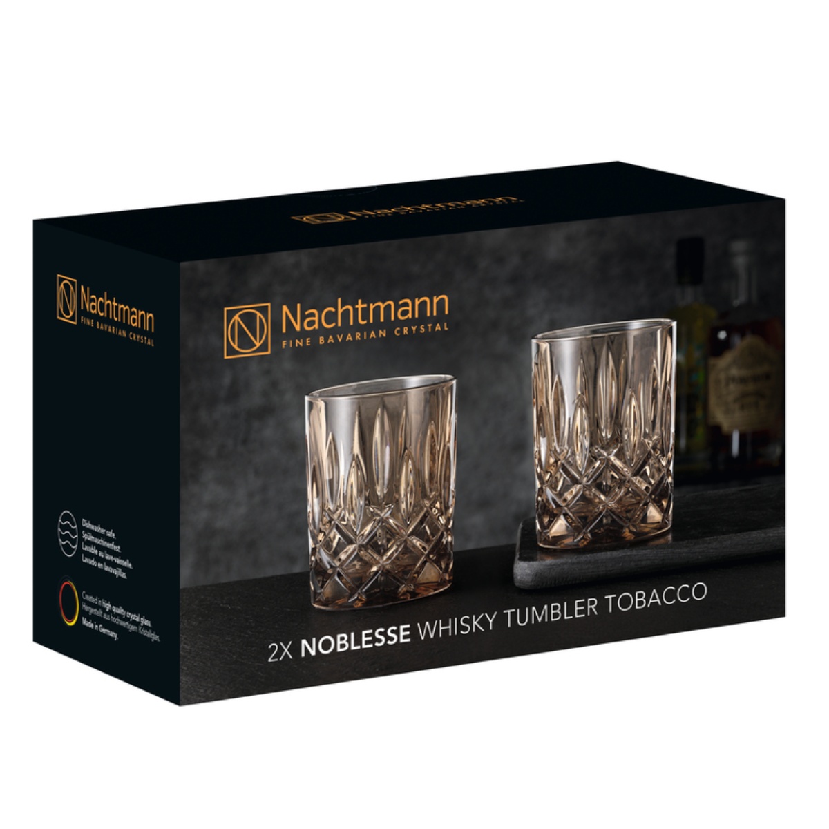 Noblesse Tobacco Whiskey Tumbler Set of 2 image number null